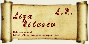 Liza Milešev vizit kartica